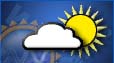 Mostly sunny, Chance of thunderstorms