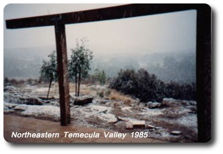 Temecula Valley Snow - 1985