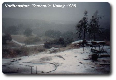 Temecula Valley Snow - 1985